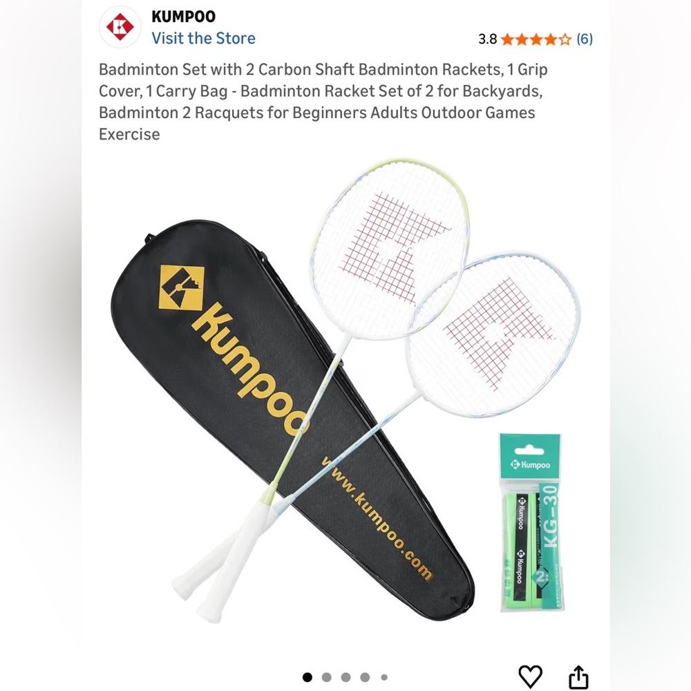 White and Green Badminton Set